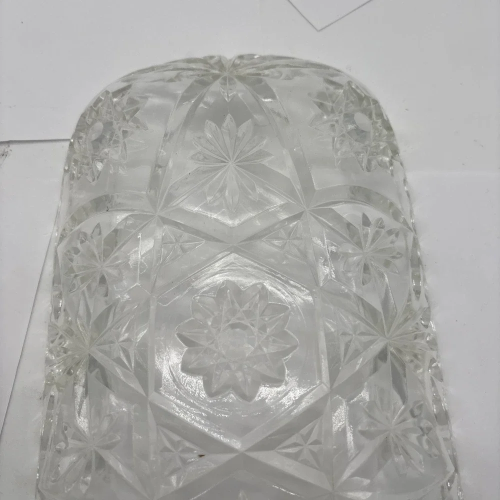 Vintage Anchor Hocking prescut Glass 12x6x1 Tray Scalloped Rim. Granny  Dishes